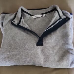 Peter Millar Gray Zip-Up Sweater